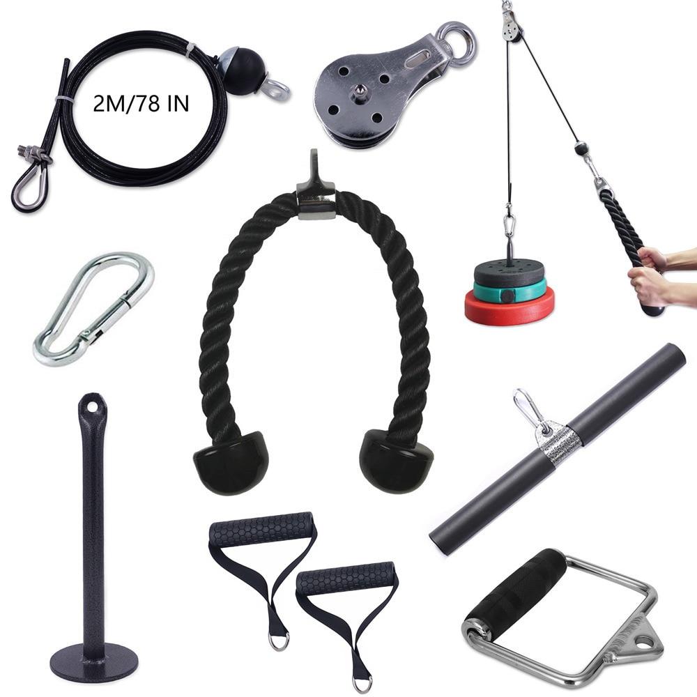 Home Fitness Gym Cable Machines Crossfit Tricep Bodybuilding Muscle Strength Excercise Accessories