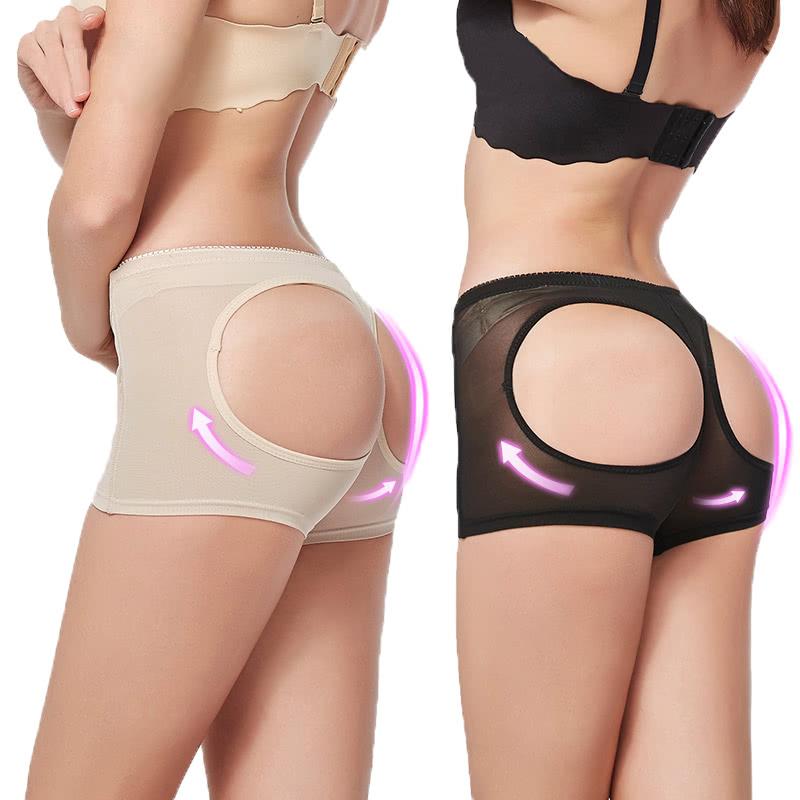 Women Control Panties Butt Lifter Mesh Elastic Waistband Solid Bodycon Sexy Shapewear Lingerie