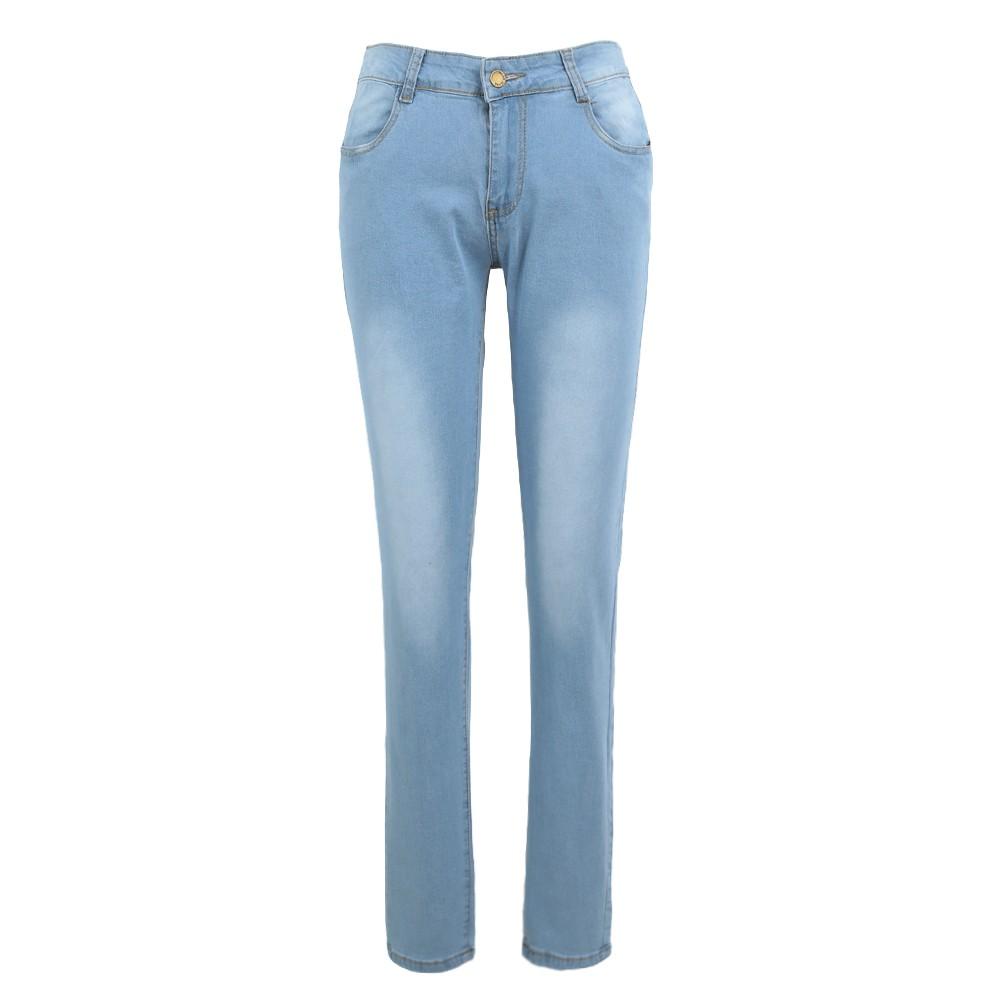 Women Skinny Denim Jeans Classic High Waist Washed Slim Pants Tights Pencil Trousers