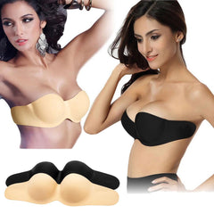 Women Push up Seamless Bra Adhesive Silicone Backless Bralette Strapless Invisible Underwear
