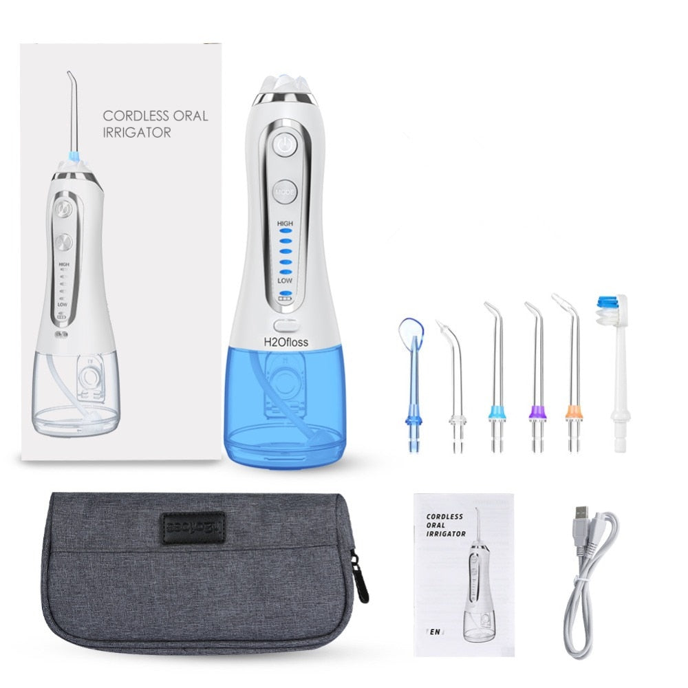Portable Oral Irrigator USB Rechargeable Teeth Cleaner Dental Water Flosser