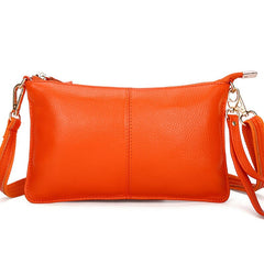 Women Genuine Leather Day Clutches Candy Color Bags Women's Fashion Crossbody Bags Small Clutch Bags