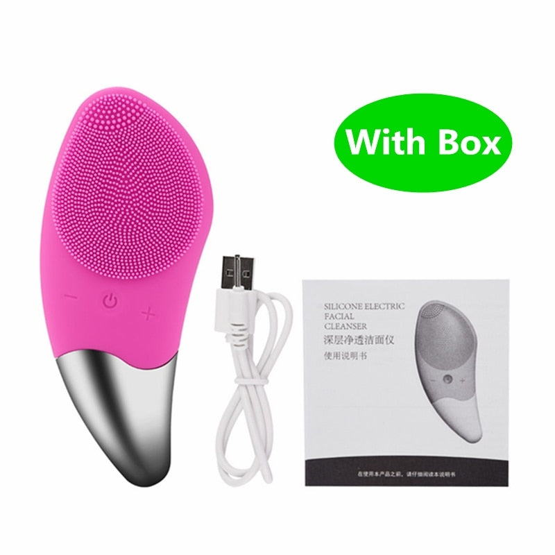 Electric Silicone Waterproof Blackhead Remover Facial Pore Deep Cleansing Skincare Massager