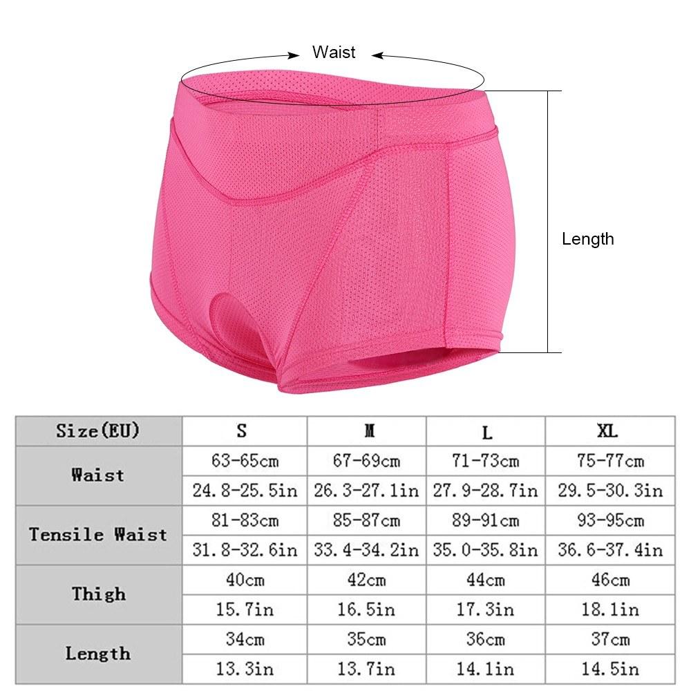 Women Cycling Underwear Pants Gel 3D Padded