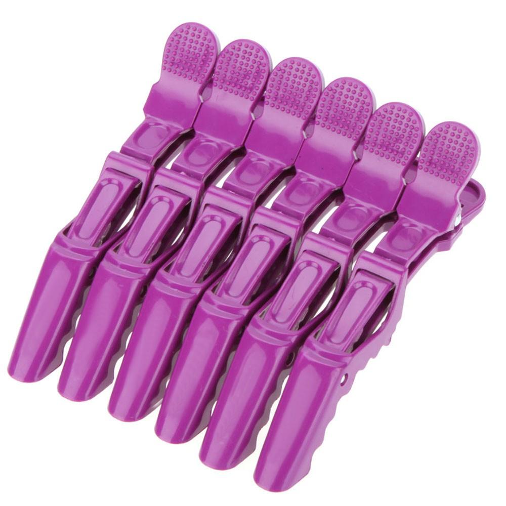6Pcs Sectioning Clips Clamps Hairdressing Salon Hair Grip Crocodile DIY Accessories Hairpins Plastic