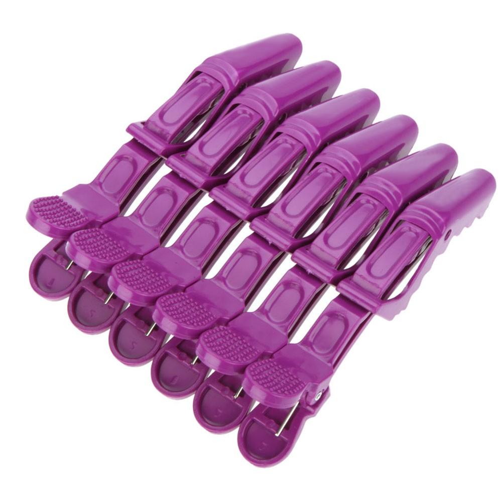 6Pcs Sectioning Clips Clamps Hairdressing Salon Hair Grip Crocodile DIY Accessories Hairpins Plastic