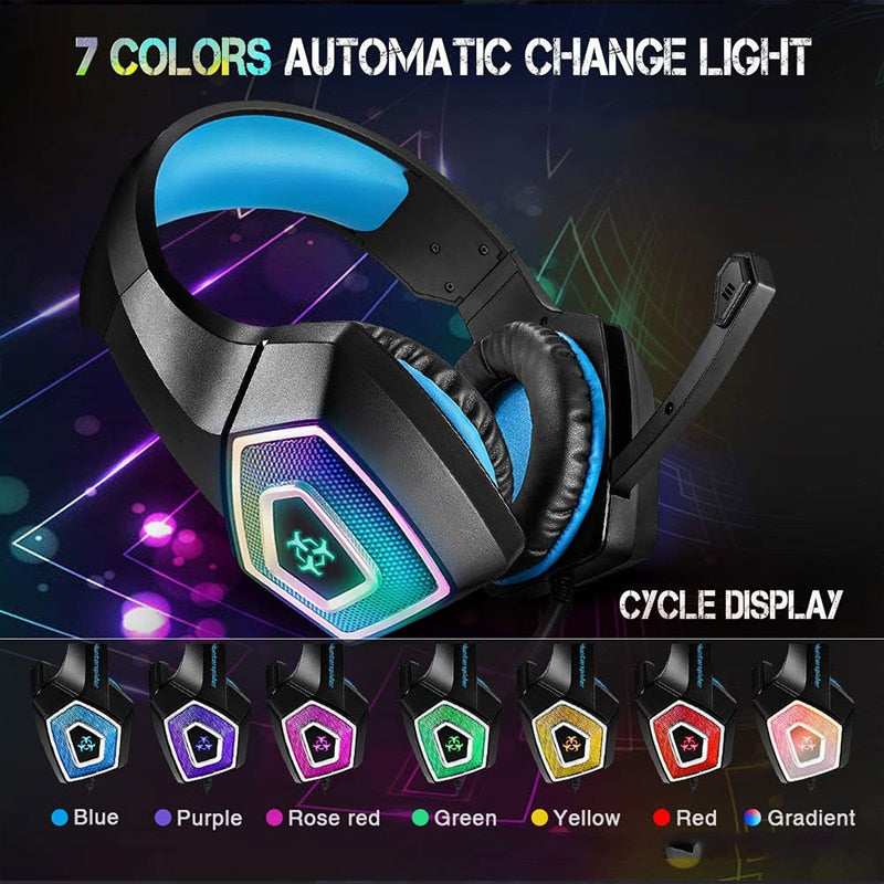 Game Headset Large RGB Light-emitting Wired Headphone