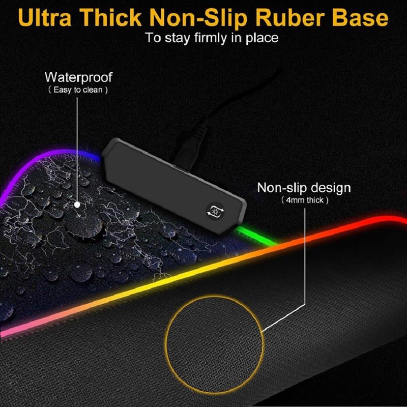 RGB LED Backlit Gaming Mouse Keyboard Pad