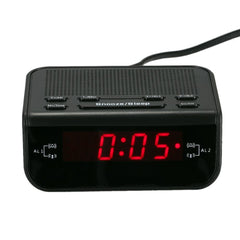 Compact Digital Alarm Clock FM Radio with Dual Alarm Buzzer Snooze Sleep Function 220V