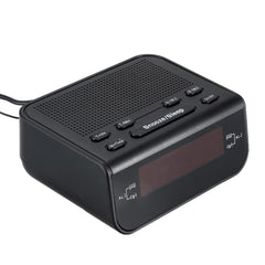 Compact Digital Alarm Clock FM Radio with Dual Alarm Buzzer Snooze Sleep Function 220V