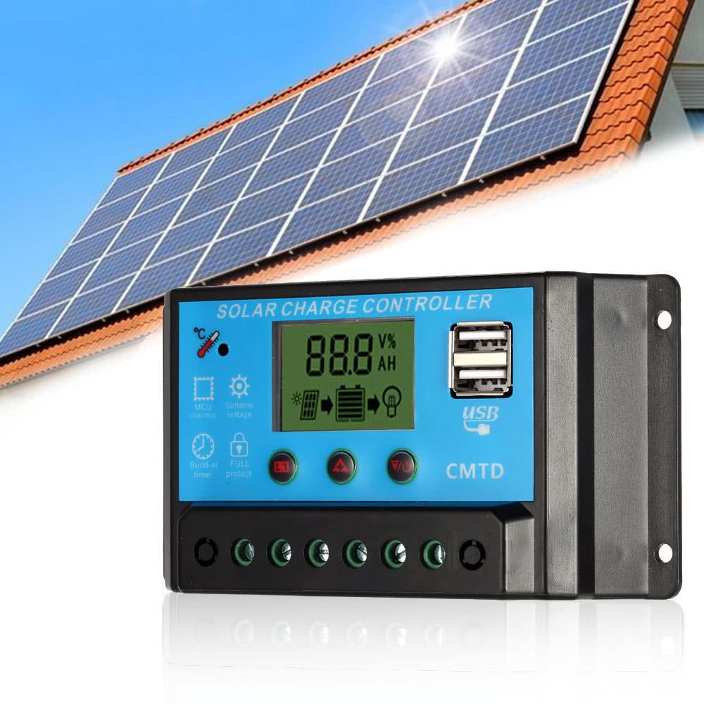 10A 12.6V LCD Solar Charge Controller PWM Charging Regulator for Solar Panel