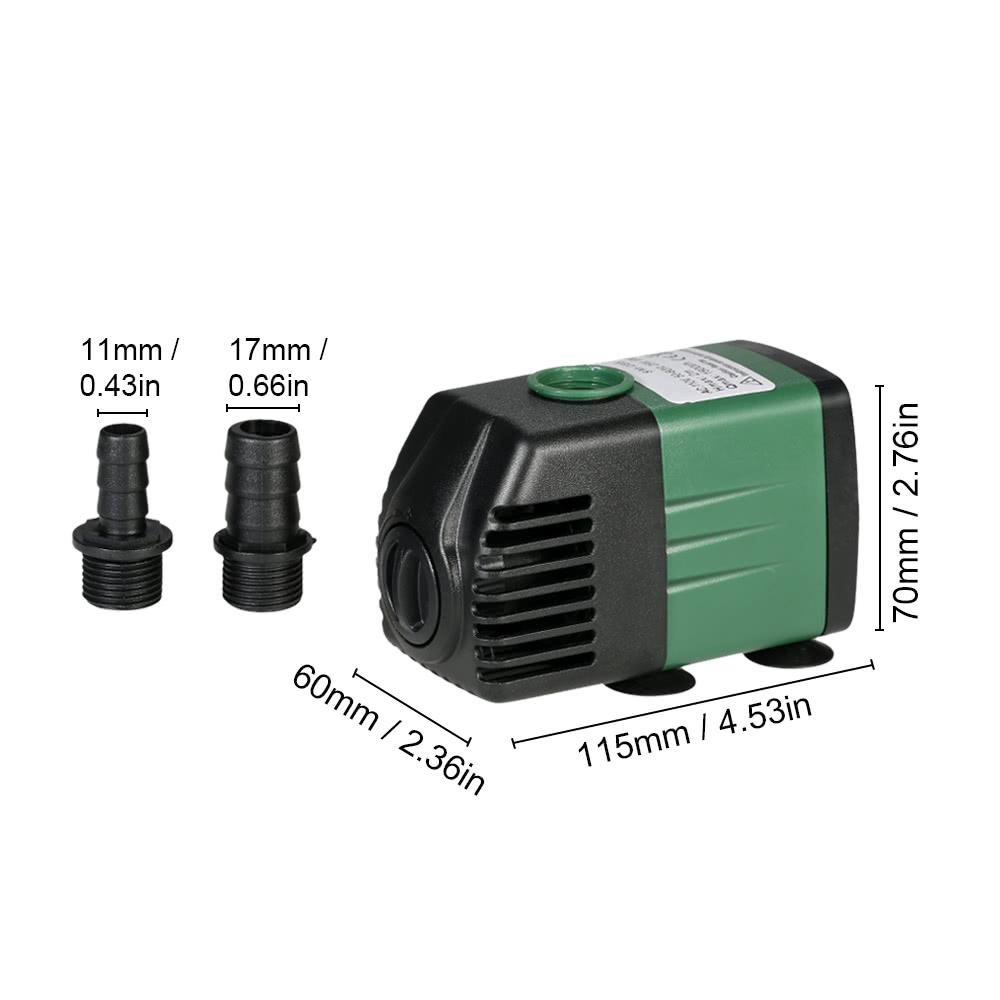 1500L/H 25W Submersible Water Pump for Aquarium Tabletop Fountains Pond