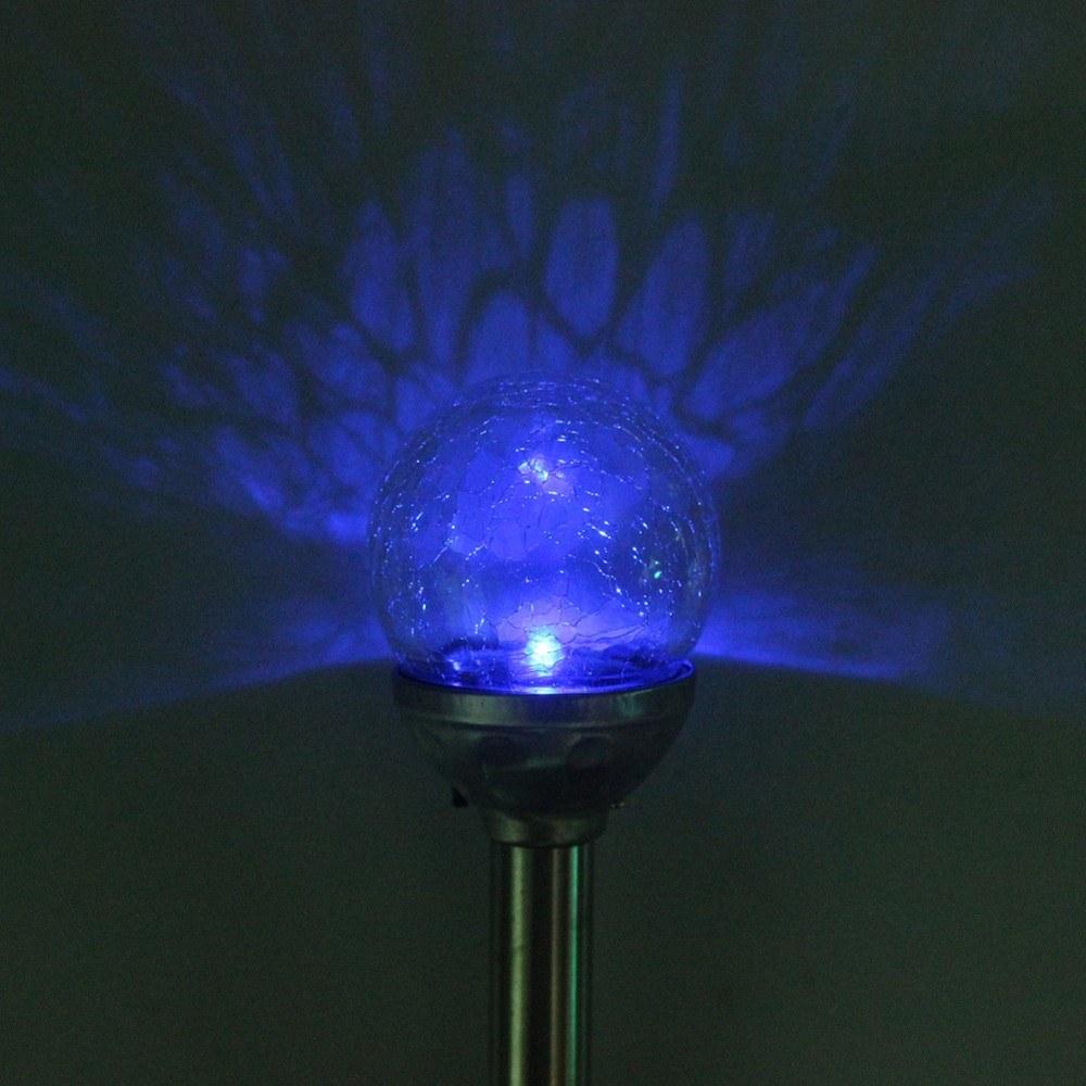 Solar Pathway LED Lights Cracked Glass Ball 4 Pcs