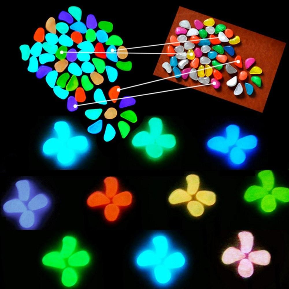 Luminous Pebbles Colorful Stones 50pcs/Bag