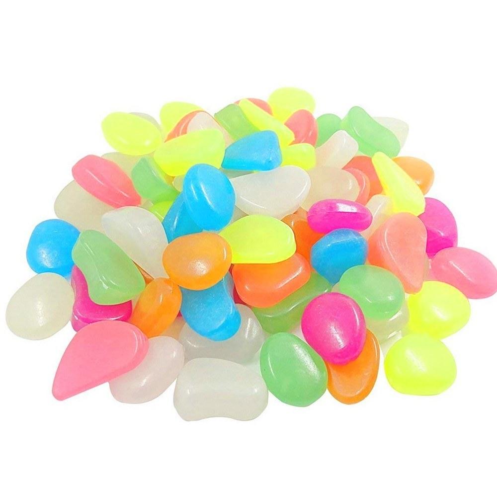 Luminous Pebbles Colorful Stones 50pcs/Bag