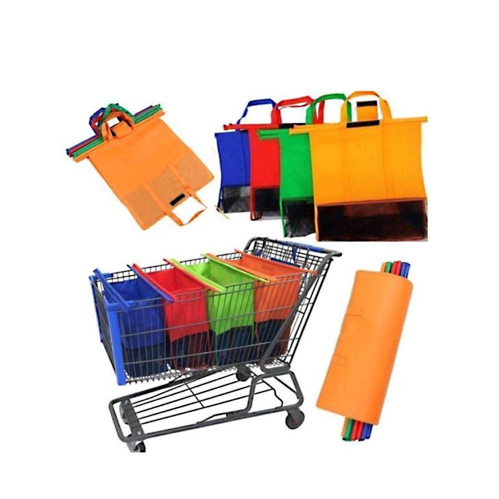 Thicken Cart Trolley Supermarket Shopping Grocery Grab Storage Bags 4pcs/Set