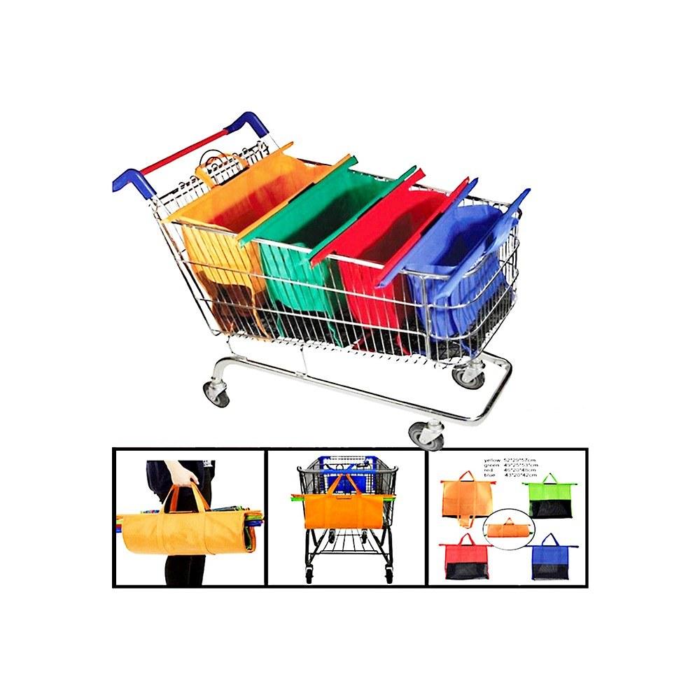 Thicken Cart Trolley Supermarket Shopping Grocery Grab Storage Bags 4pcs/Set