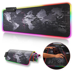 RGB LED Backlit Gaming Mouse Keyboard Pad