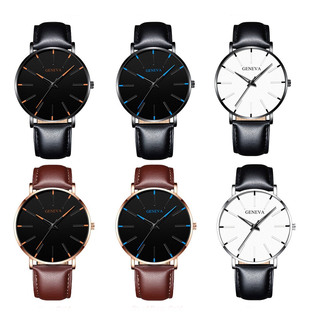 Minimalist Men's Fashion Ultra Thin Watches Simple Business Stainless Quartz