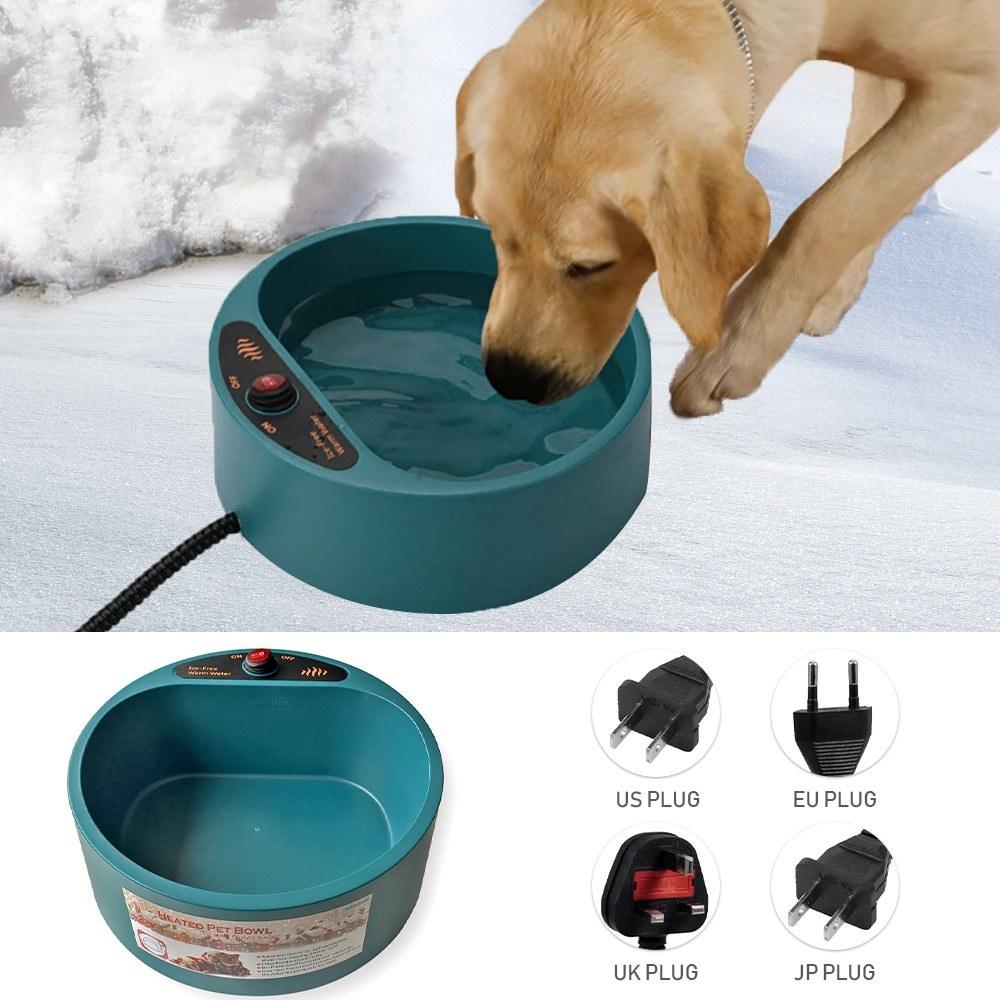 Heated Pet Bowl Heating Feeding Feeder Waterproof 0.58gal/2.2L/74oz