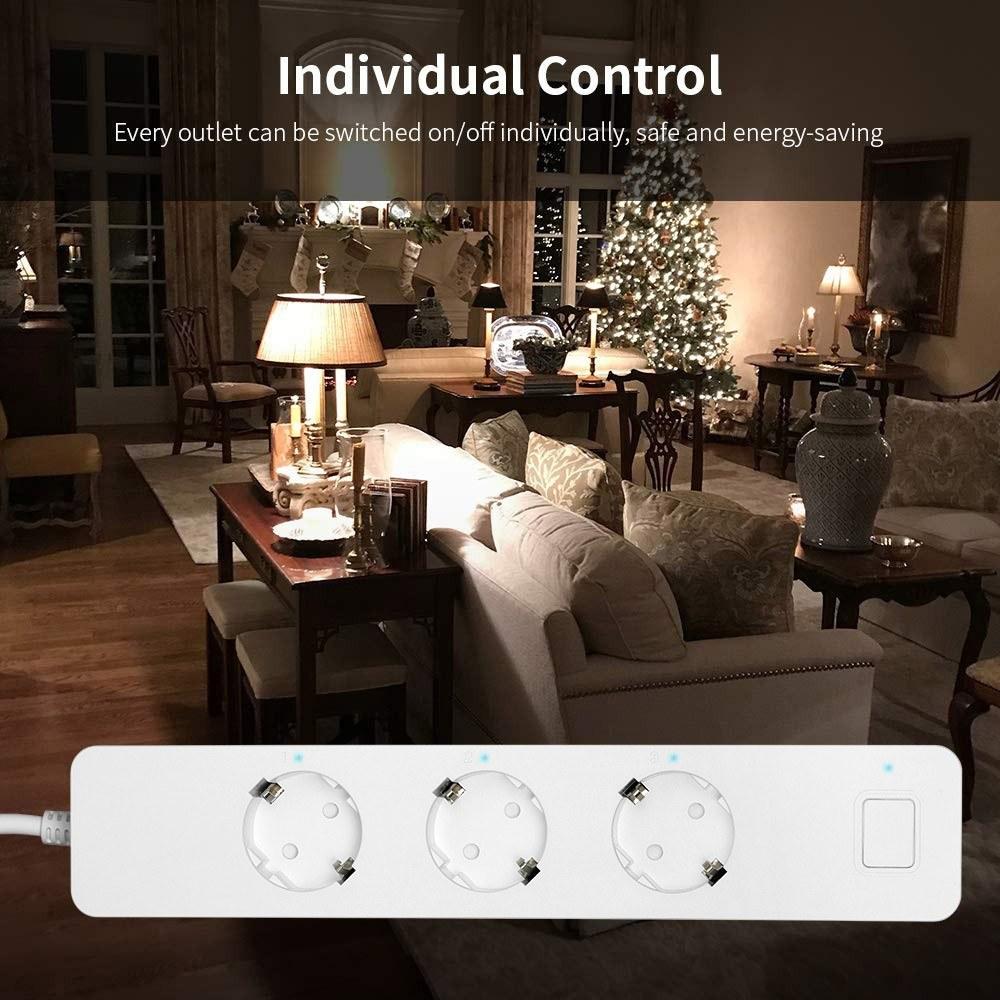 Smart Wi-Fi Power Strip Independent Control Voice Control Compatible with Alexa/ Google Home 220V