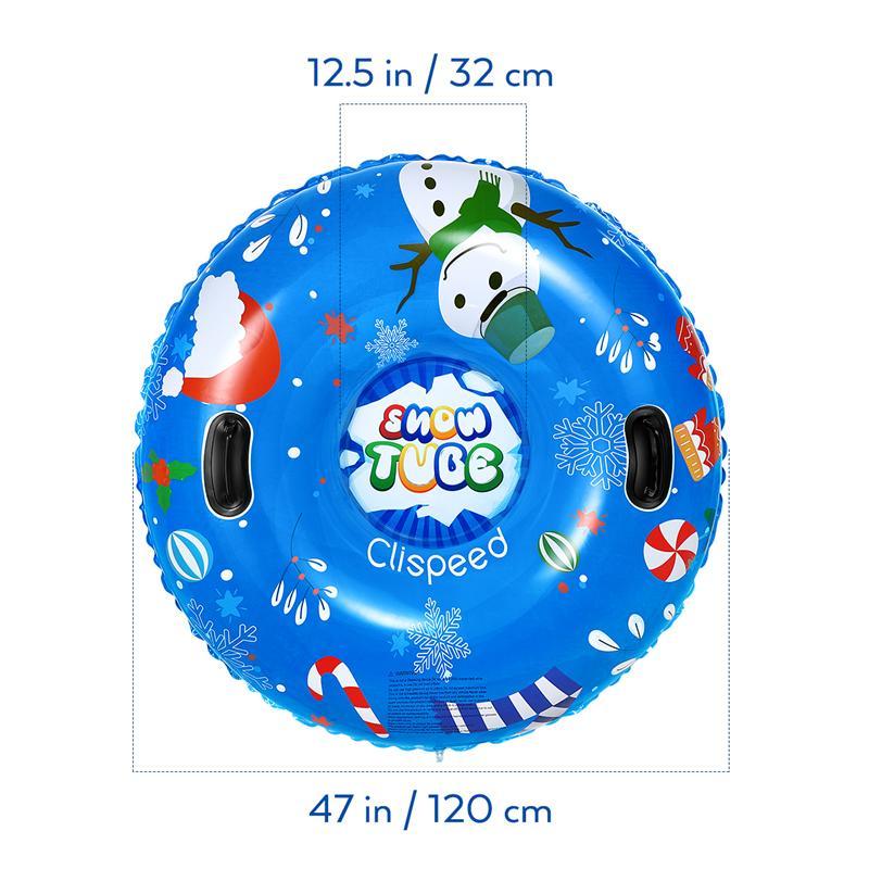 120cm Inflatable PVC Snow Ring Sled, Wear Resistant