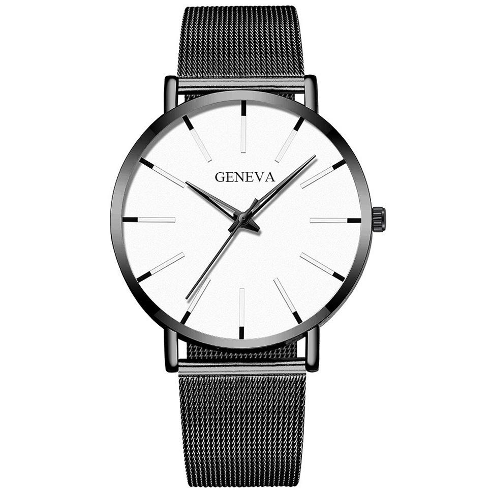 Minimalist Men's Fashion Ultra Thin Watches Simple Business Stainless Quartz