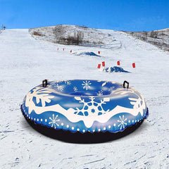 Giant Inflatable Snow Flakes Circle Ski Ring with Two Handles