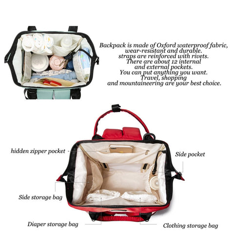 New Oxford Women Backpacks Multifunction Ladies Waterproof Shoulder Backpack Large Capacity Mommy Bags Baby Changing Diaper