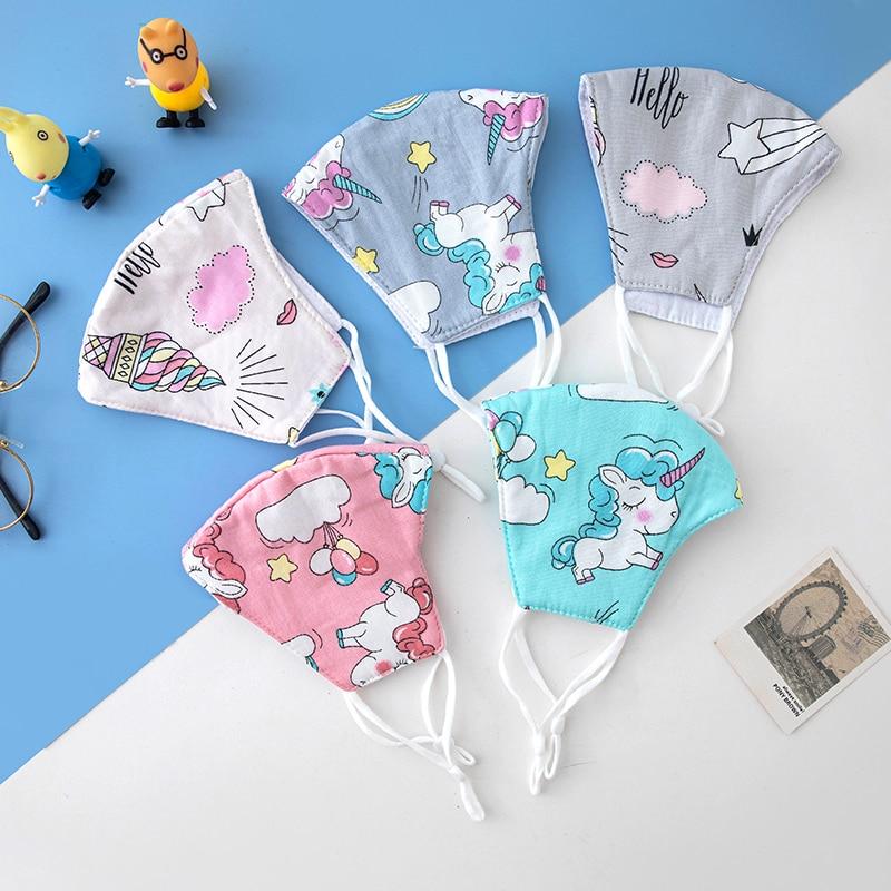 Pack 3 Children's Cloth Masks Cute Cartoon Reusable Breathable