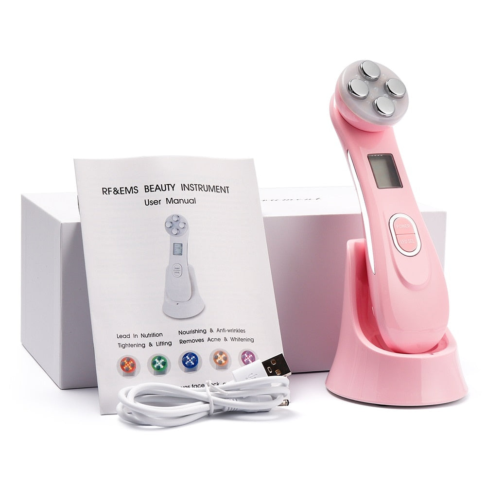 Facial Skin Care LED Photon Beauty Device Lift Tighten RF Radio Frequency Machine