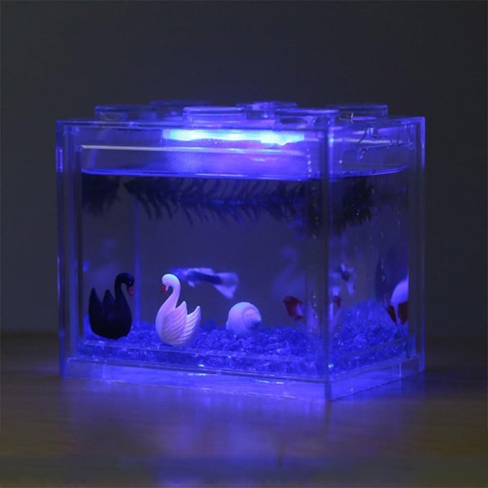 USB Mini Fish Tank Desktop LED Fish Tank