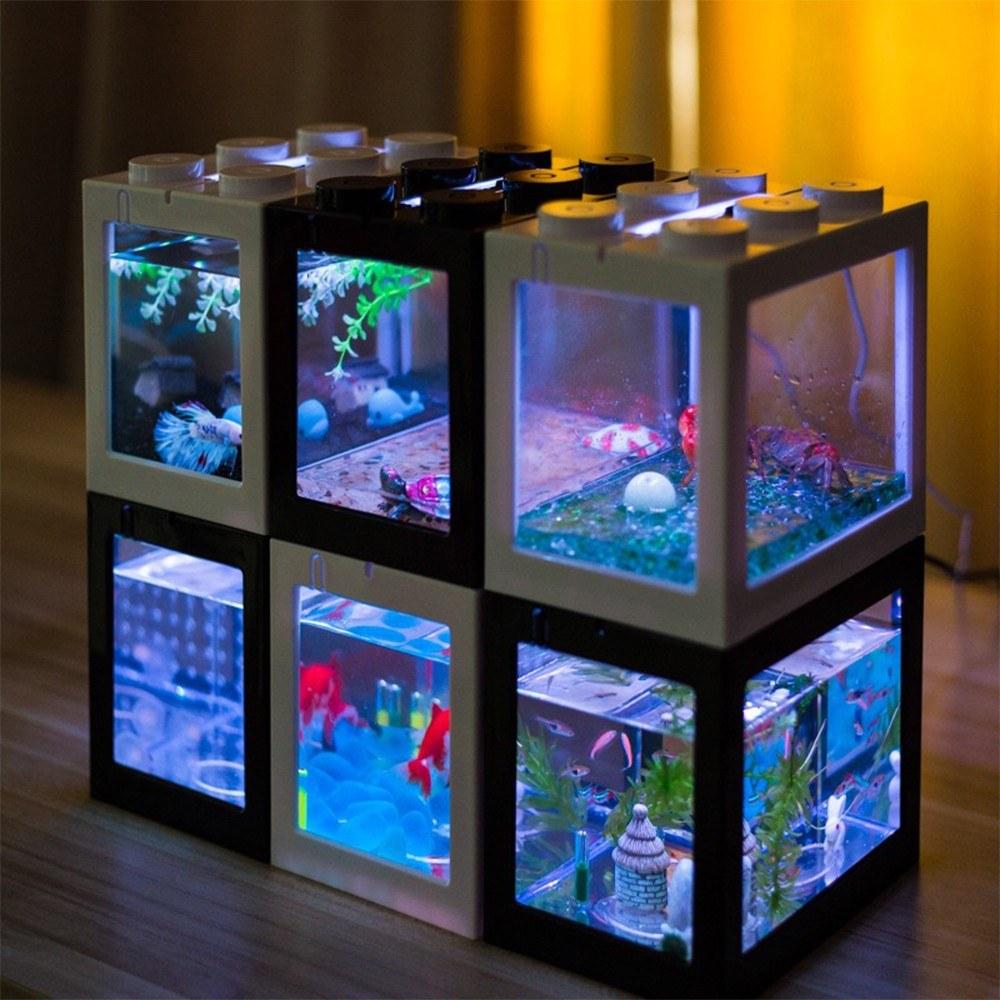 USB Mini Fish Tank Desktop LED Fish Tank