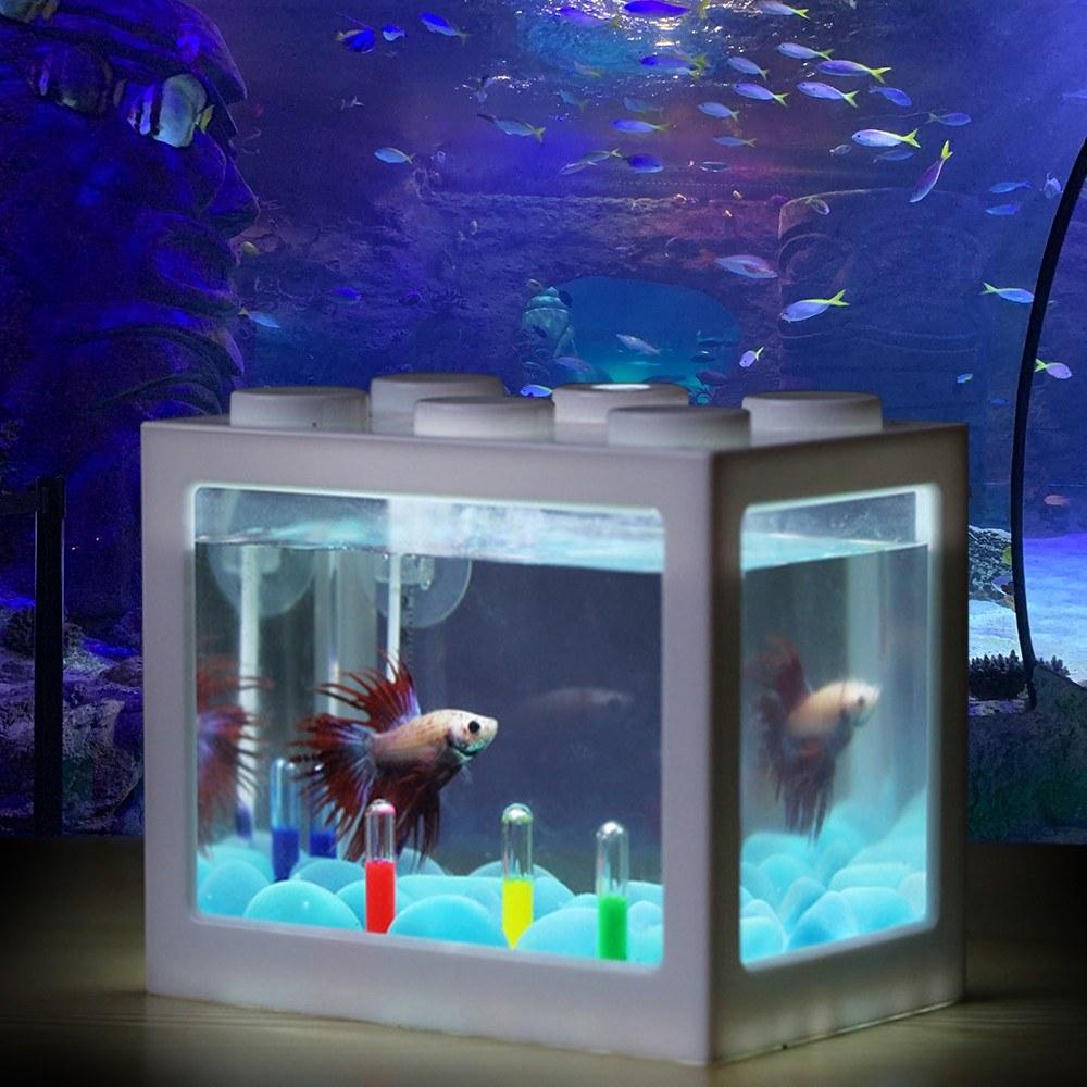 USB Mini Fish Tank Desktop LED Fish Tank