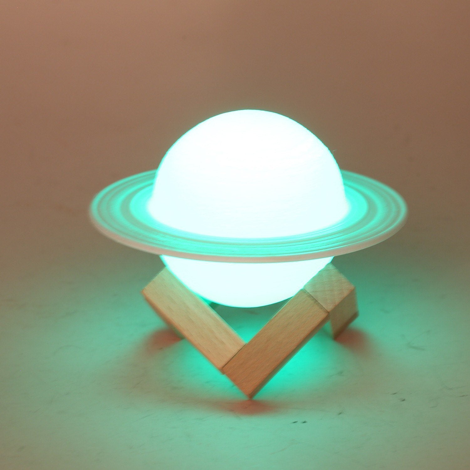 5 Inch 16 Colors LED Night Light 3D Printing Saturn Rechargeable Lamp