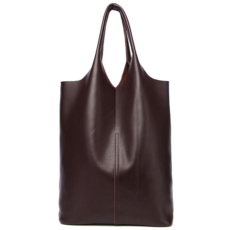 Luxury Soft Genuine Leather Women Shoulder Bag Natural Leather Casual Female Totes Bag Brand Designer Large Lady Handbag Cowhide