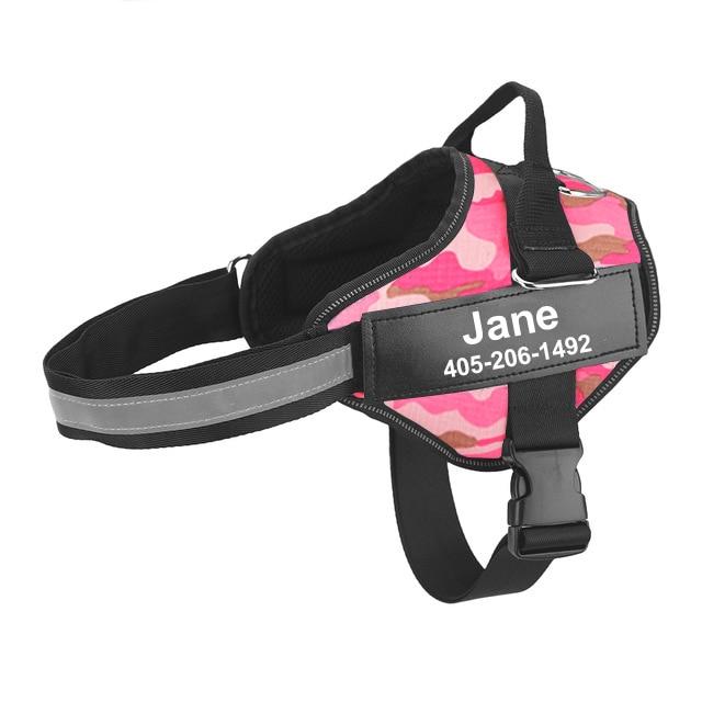 Personalized Dog Harness Reflective Adjustable Pet Vest