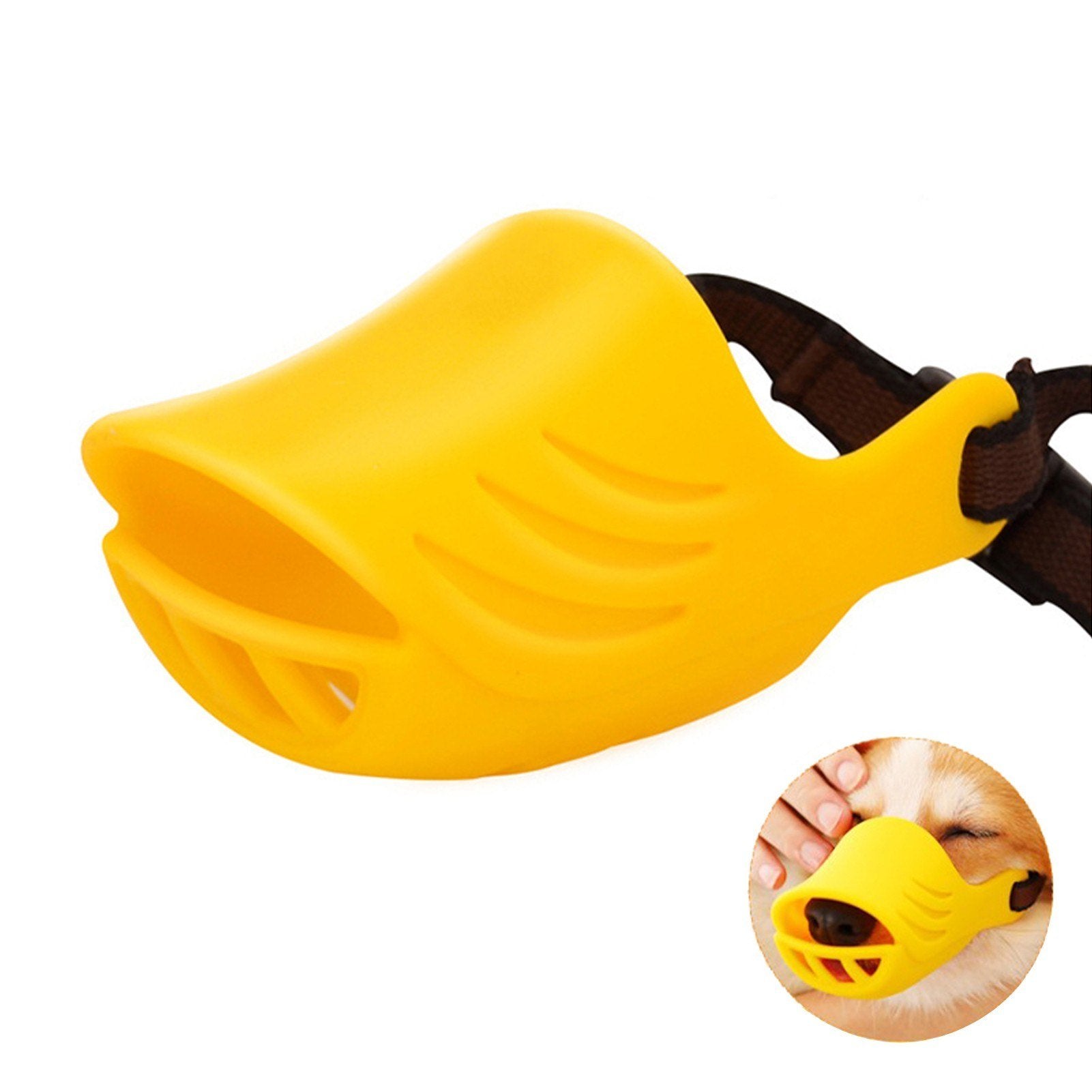 Dog Muzzle Mouth Cover Prevent Barking Biting Chewing Soft Silicone