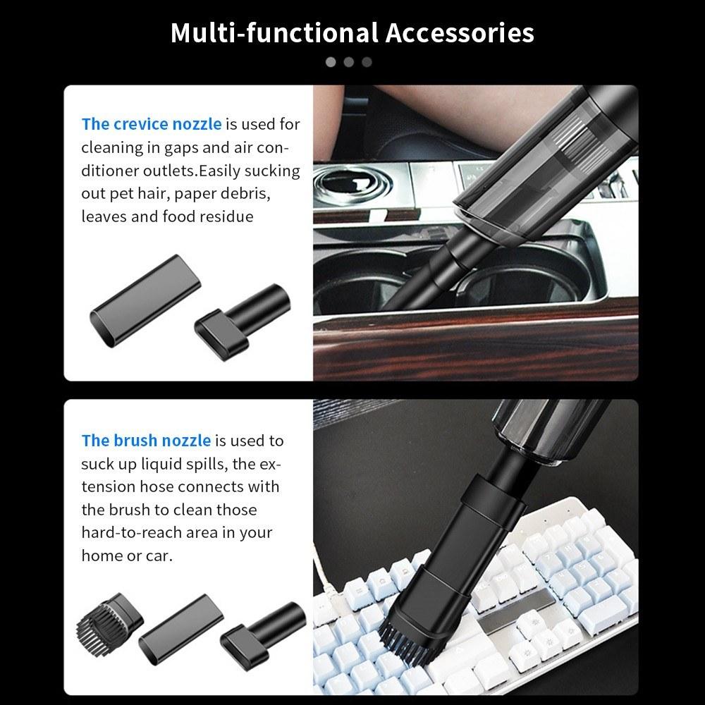 Portable Car Vacuum Cleaner 6000Pa Cordless Handheld Vacuum