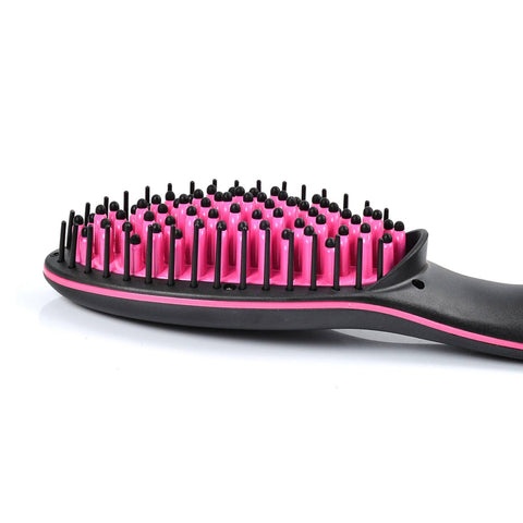 Hair Straightener Brush Comb Straight ABS Heat Anti Scald