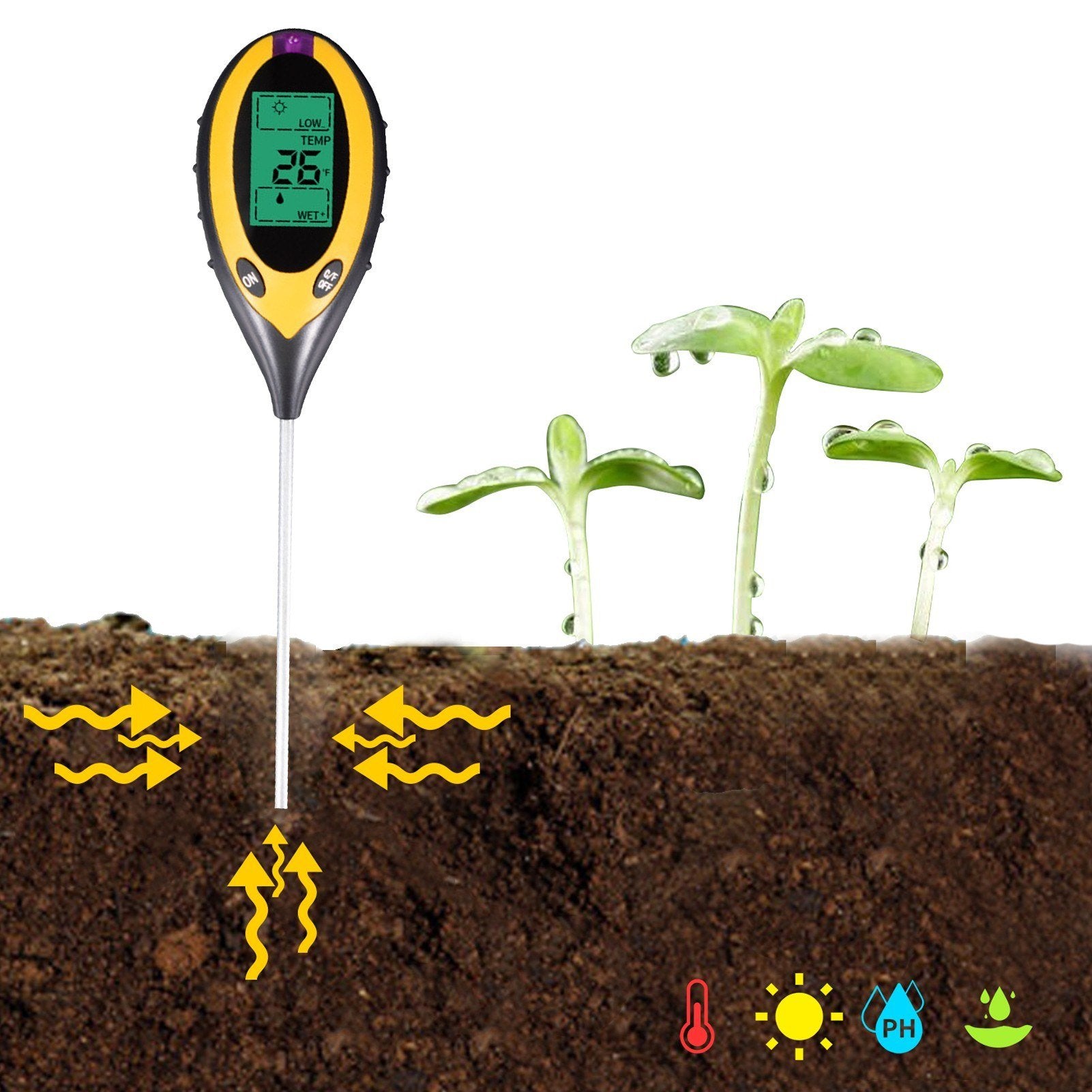 4-in-1 Soil Test PH Moisture Meter