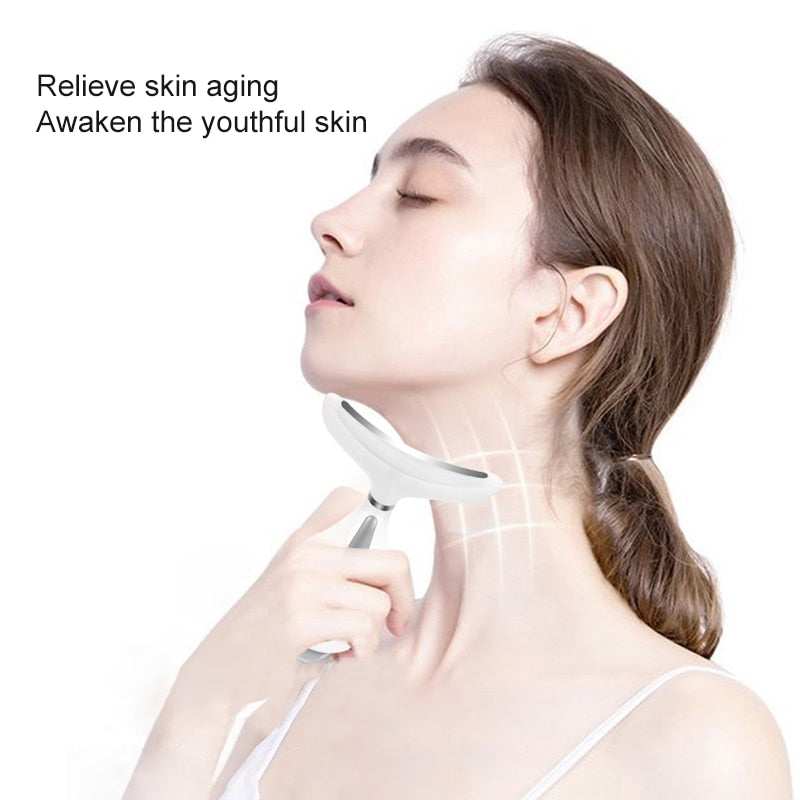 Neck Photon Therapy Heating Wrinkle Removal Reduce Double Chin Skin Lifting Machine