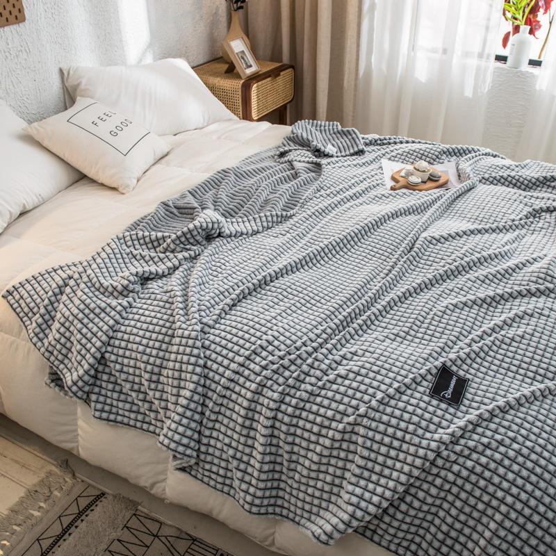 Coral Fleece Soft Warm Blankets Single/Queen/King Flannel Bedspreads