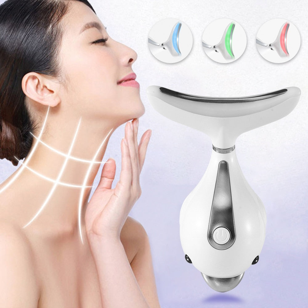 Neck Photon Therapy Heating Wrinkle Removal Reduce Double Chin Skin Lifting Machine