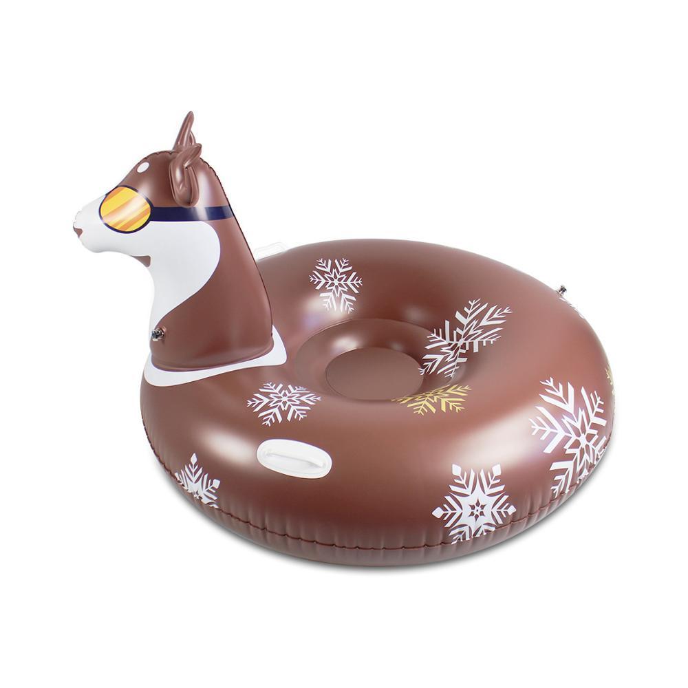 Double Layer Inflatable ELK Snow Sled for Kids and Adults