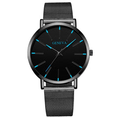 Minimalist Men's Fashion Ultra Thin Watches Simple Business Stainless Quartz