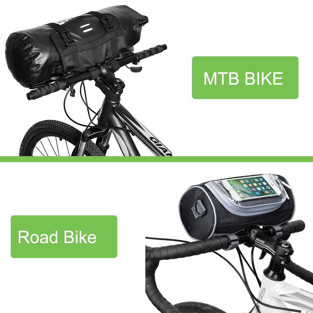 Waterproof Bicycle Handlebar Basket Pack Front Tube Bag Cycling Frame Pannier Accessories