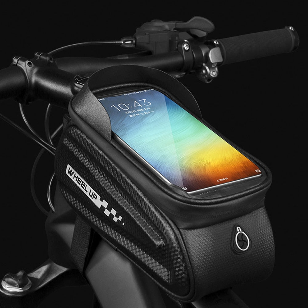 MTB Road Bicycle Waterproof Front Frame Pouch Tube Bag With Touchscreen Mobile Phone Case