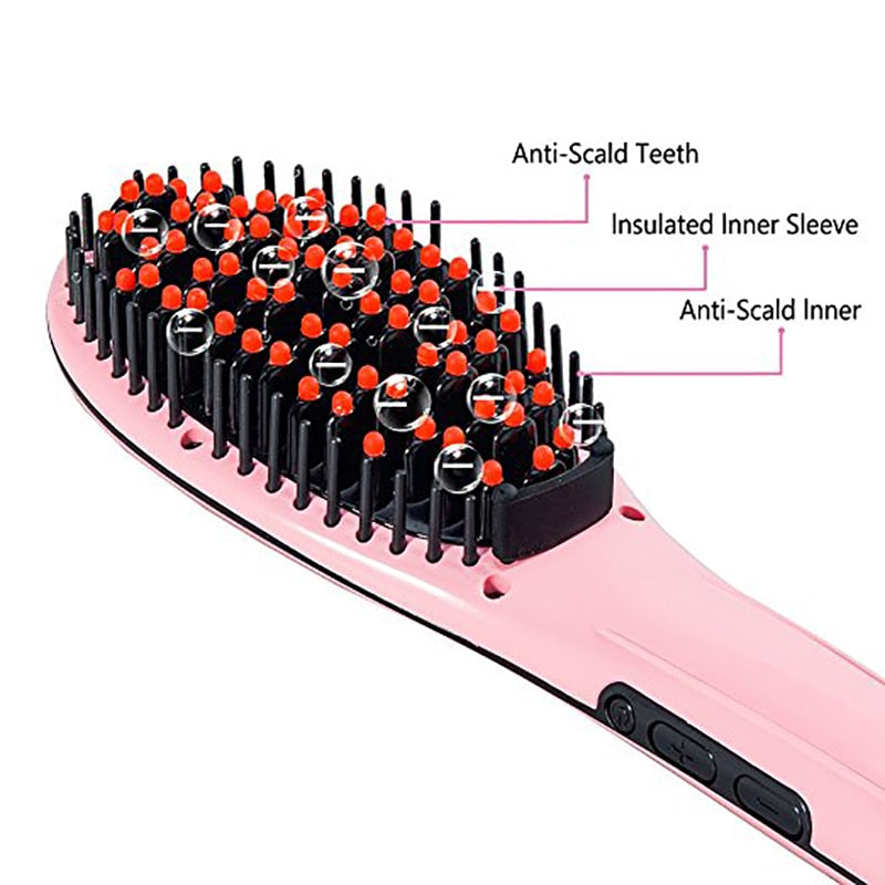 Electric Hair Care Fast Straightening Comb Auto Massager Styling Brush
