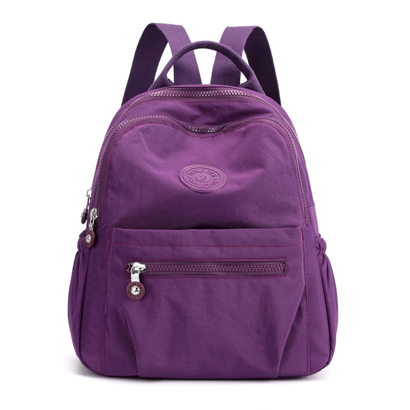 Women Waterproof Nylon Backpack Fashion Female Shoulder Bag Youth Vitality Style Multi-functional Travel School